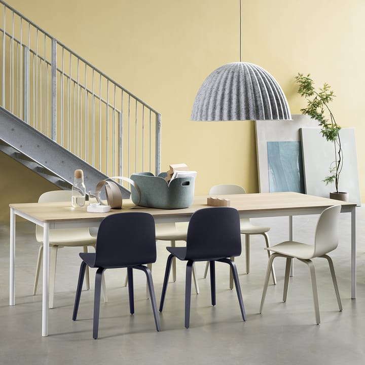 Visu Chair stol understell av tre, Midnight blue Muuto