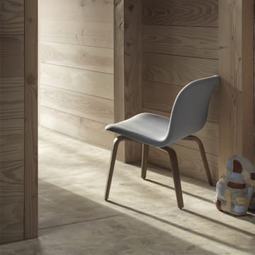 Visu loungestol trukket stol - Steelcut 120-Brown stained oak - Muuto