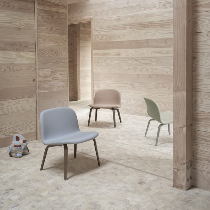 Visu loungestol trukket stol, Steelcut trio 133-Grey Muuto