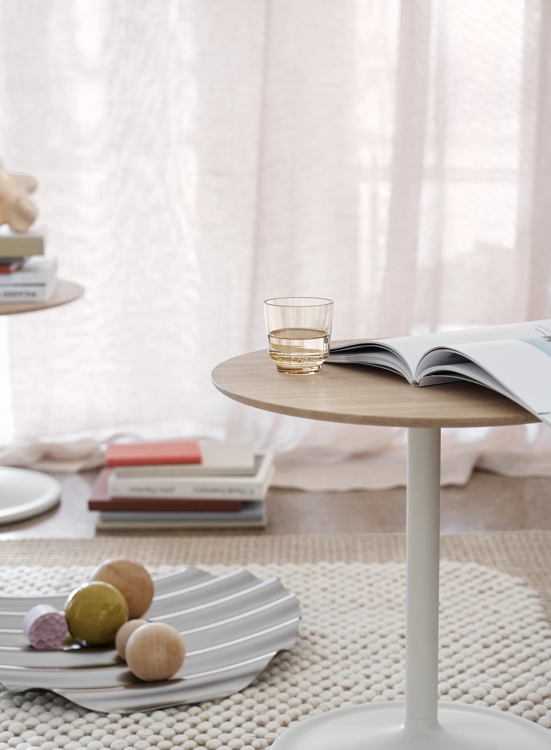 Wave brett Ø 50 cm, Rustfritt stål Muuto