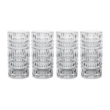 Ethno longdrinkglass 43,4 cl 4-pakning - Klar - Nachtmann