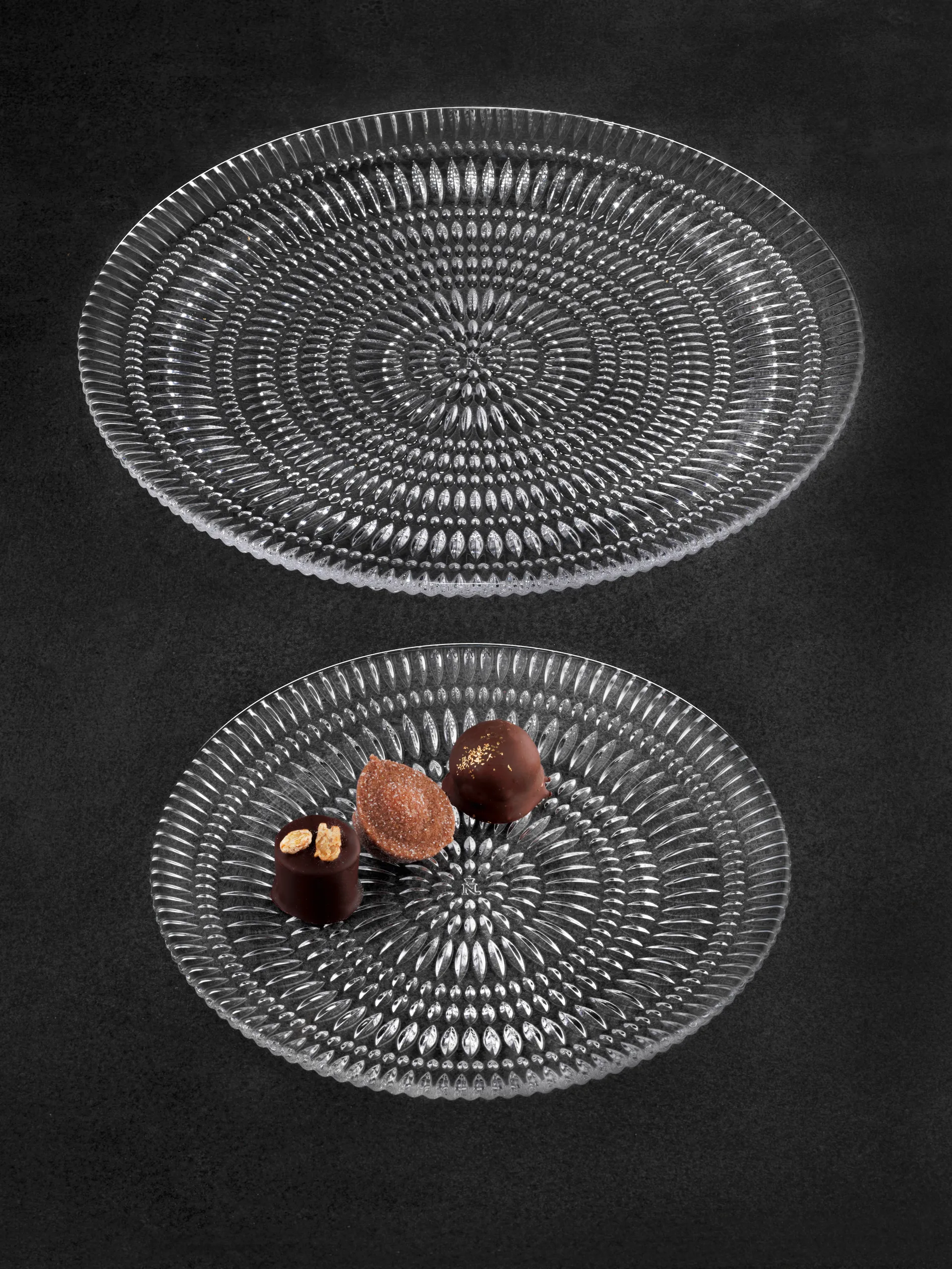 Ethno tallerken, 2-pakning, krystallglass, Ø32 cm Nachtmann