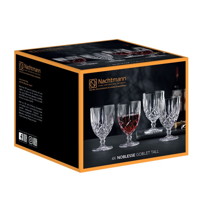 Noblesse glass på fot 4-stk., Klar Nachtmann