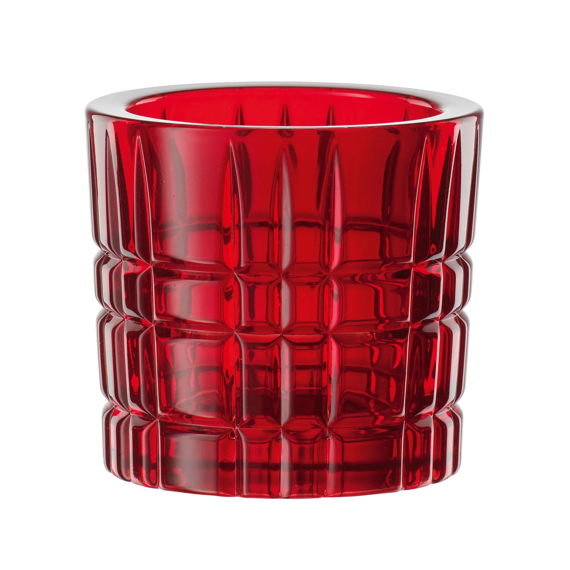 Square telysglass, Rød Nachtmann