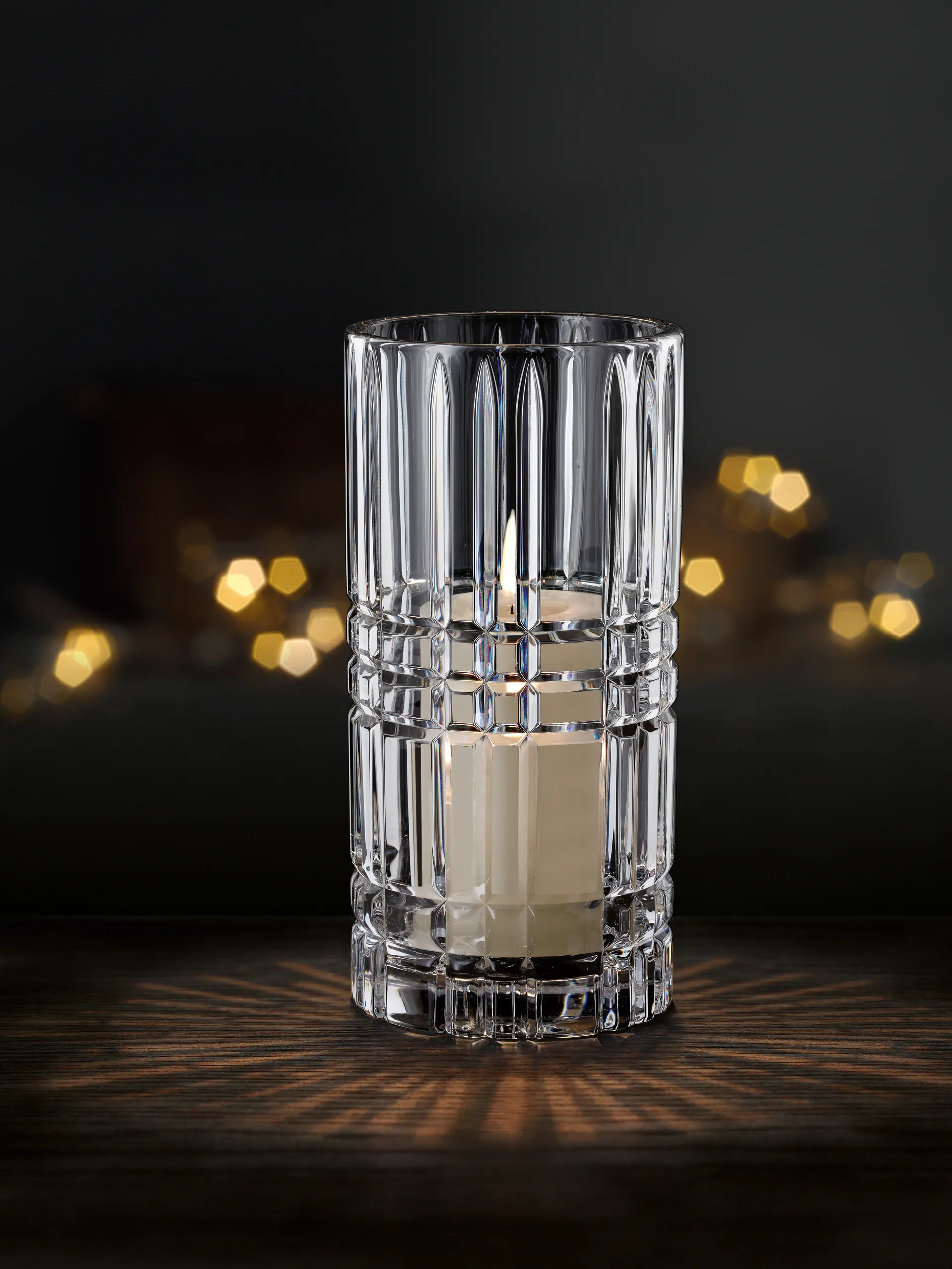 Square vase, Krystallglass, 28 cm Nachtmann