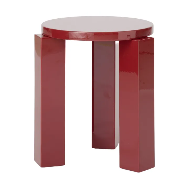 Atlas rund krakk - Burgundy, Ø36x44 cm - New Works
