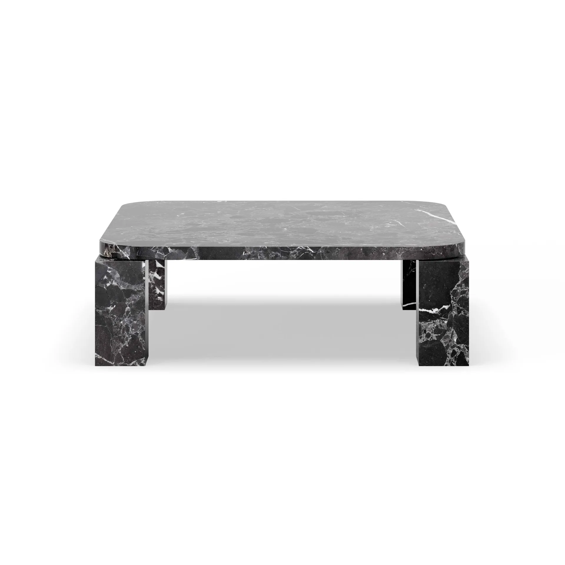Atlas sofabord 82x82 cm, Costa Black marble New Works