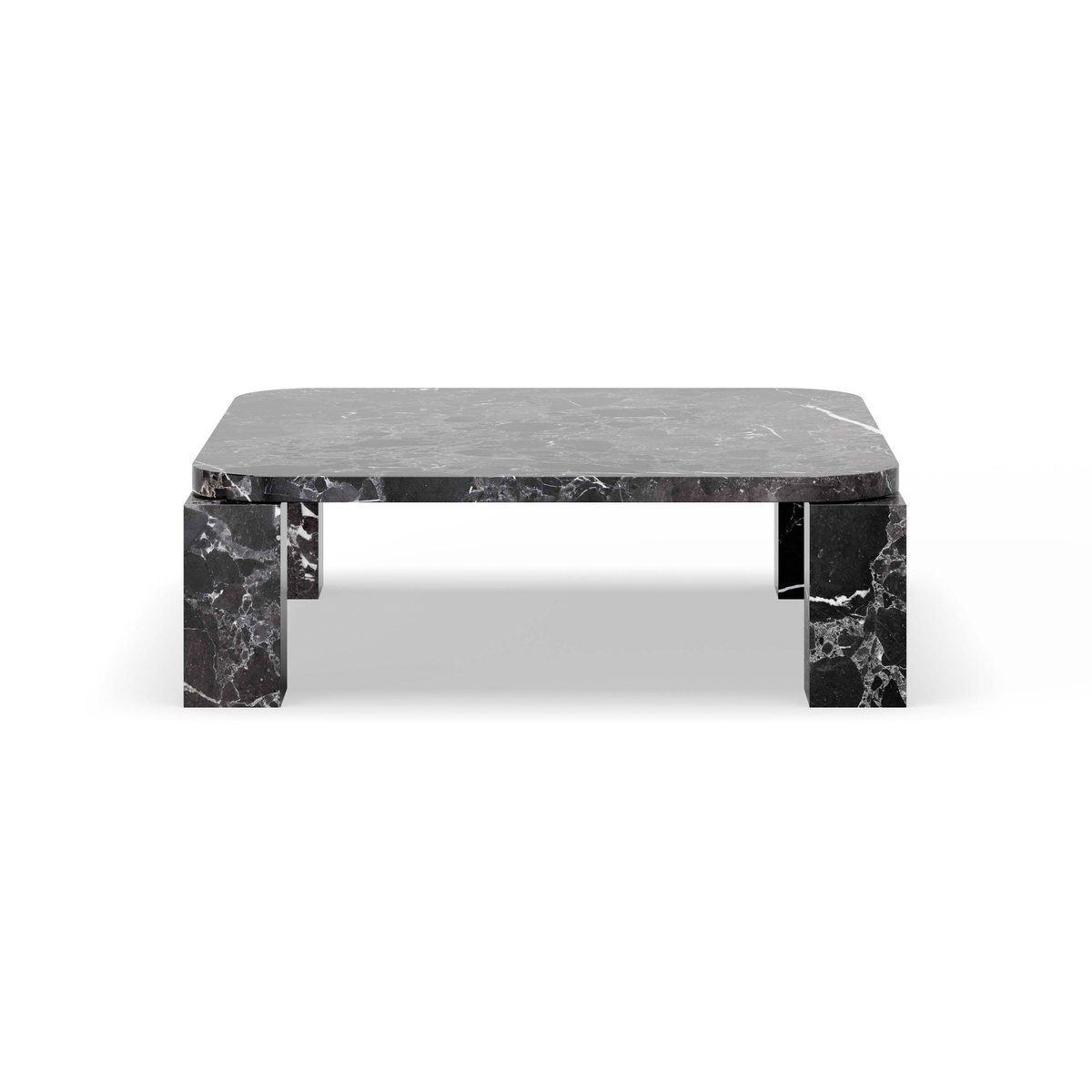 Bilde av New Works Atlas sofabord 82x82 cm Costa Black marble