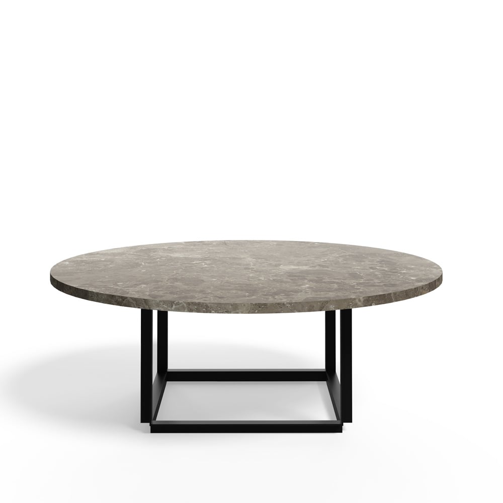 Bilde av New Works Florence salo Gris du marais marble Ø 90 cm sort stativ