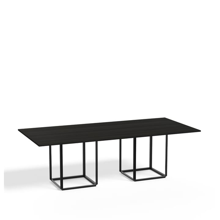 Florence spisebord rektangulært, Black ash, sort stativ New Works