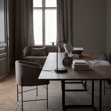 Florence spisebord rektangulært - Black ash, sort stativ - New Works