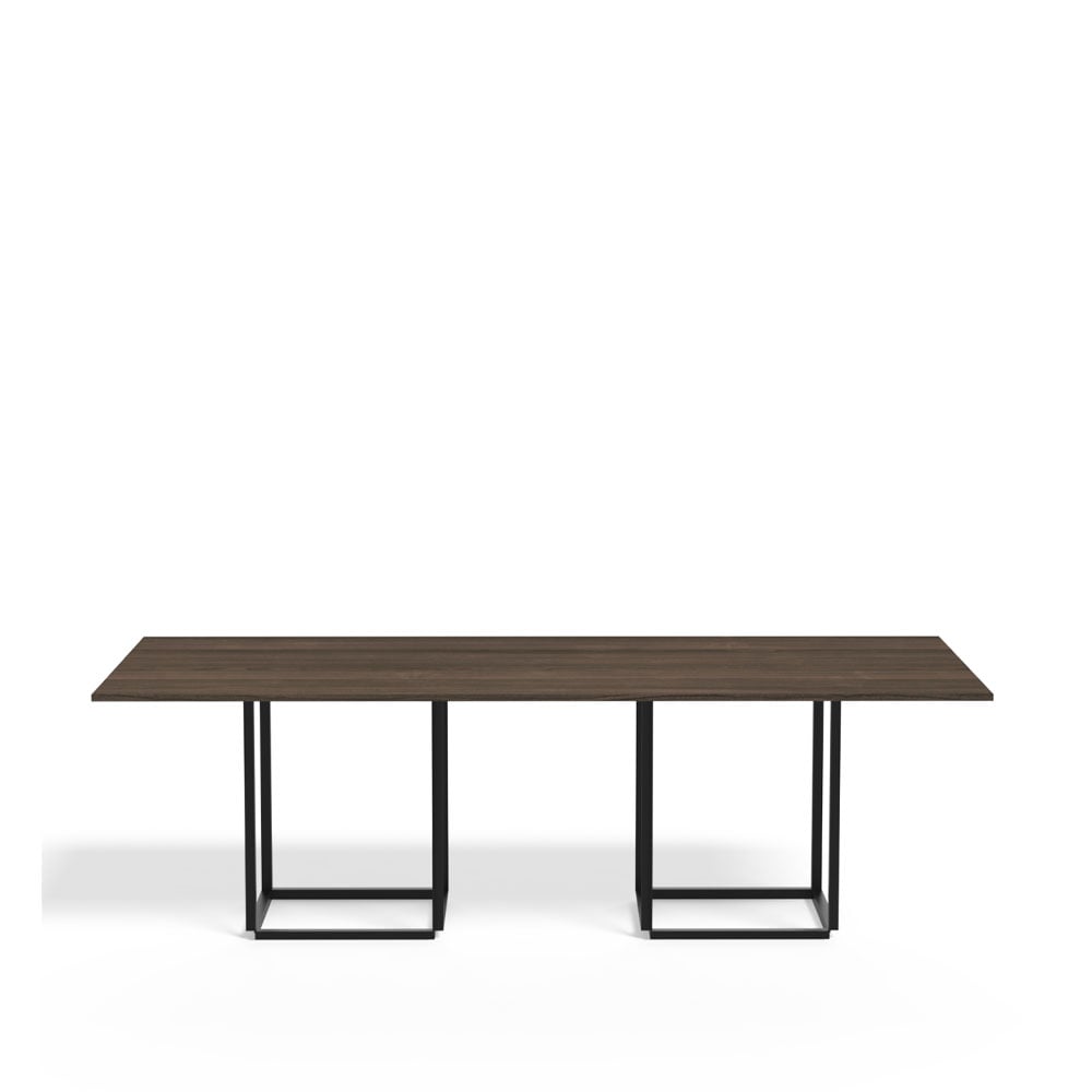 Bilde av New Works Florence spisebord rektangulært Walnut sort stativ