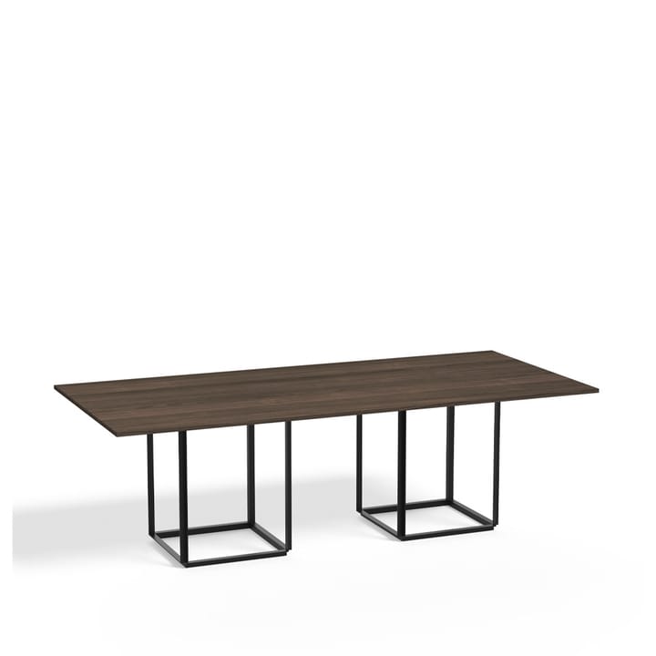 Florence spisebord rektangulært, Walnut, sort stativ New Works