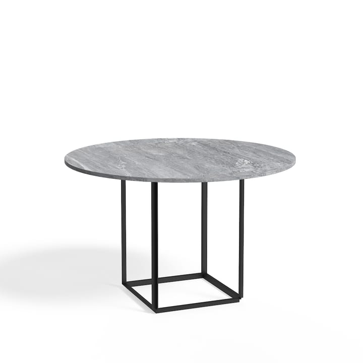 Florence spisebord rundt - Grey ruivina marble, Ø 120 cm, sort stativ - New Works