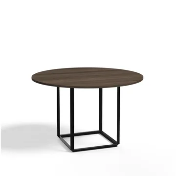Florence spisebord rundt - Walnut, Ø 120 cm, sort stativ - New Works