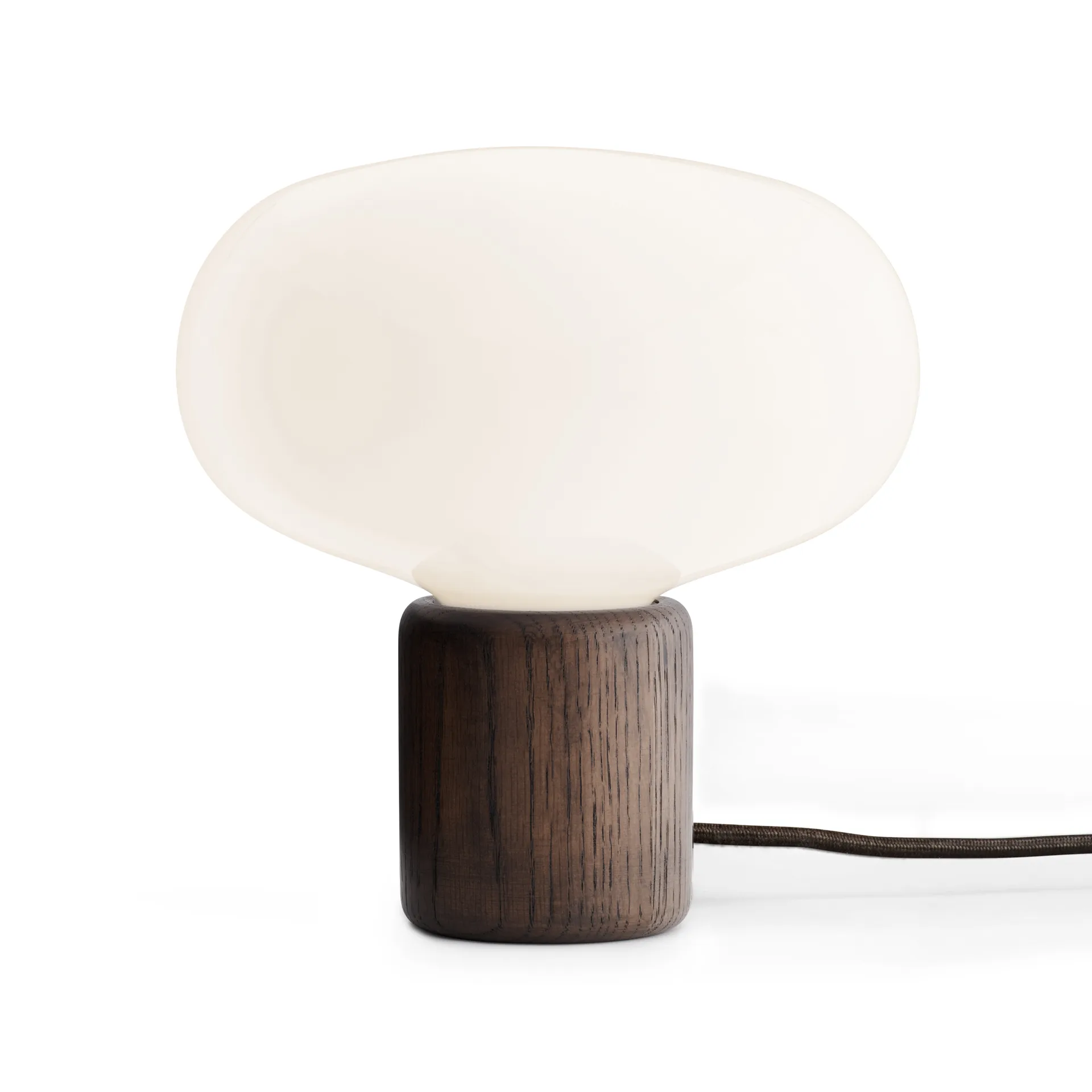 Karl-Johan bordlampe, Smoked oak-white opal glass New Works