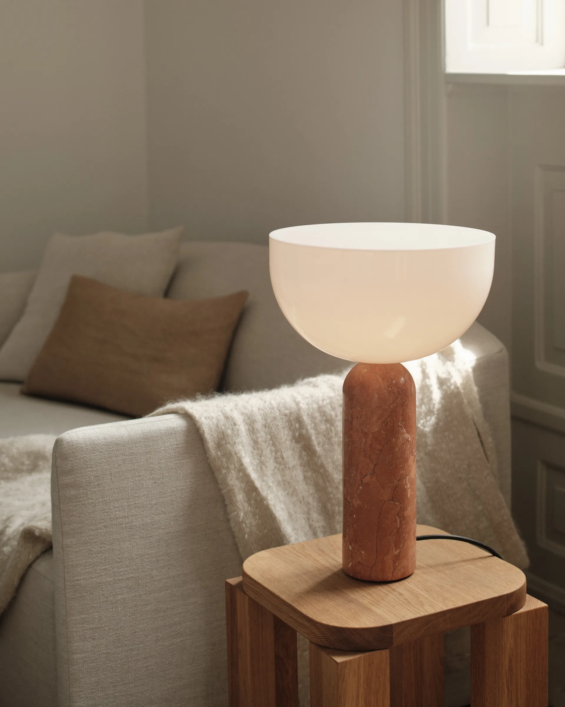 Kizu bordlampe large, Breccia Pernice New Works