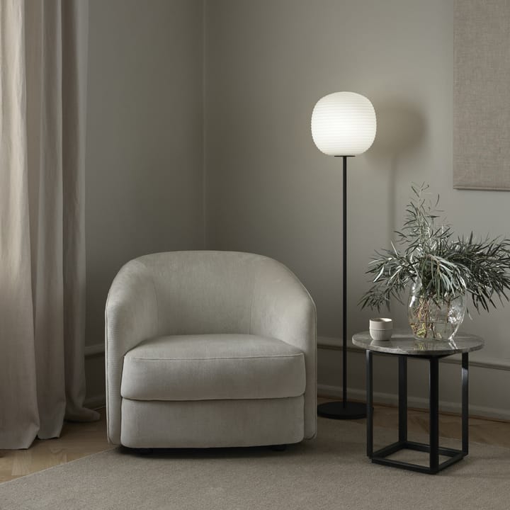 Lantern gulvlampe medium, Frosted white opal glass New Works