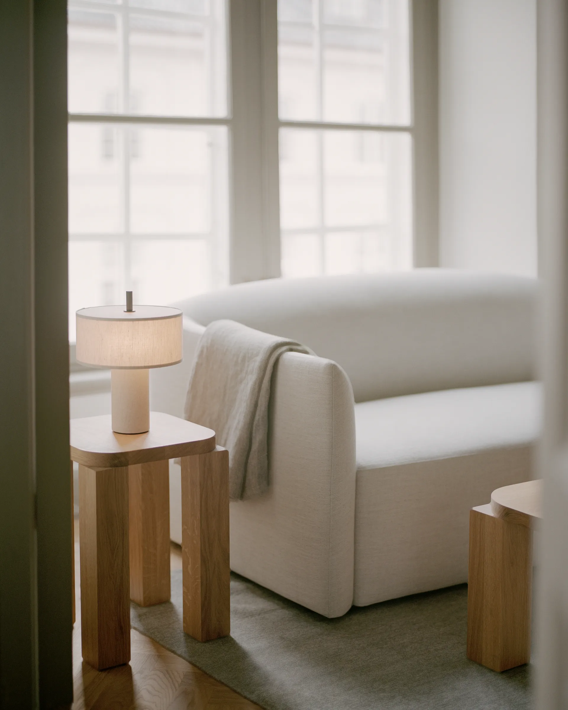 Margin portabel bordlampe, Beige New Works