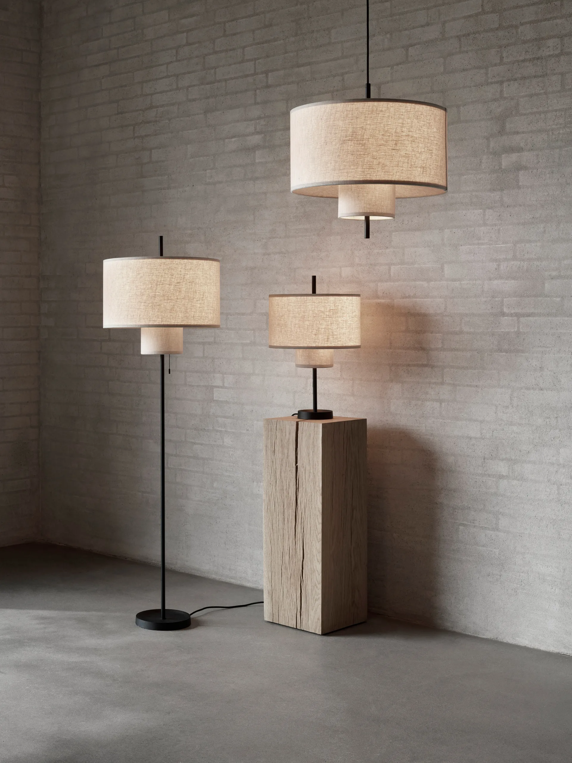 Margin stålampe, Beige New Works