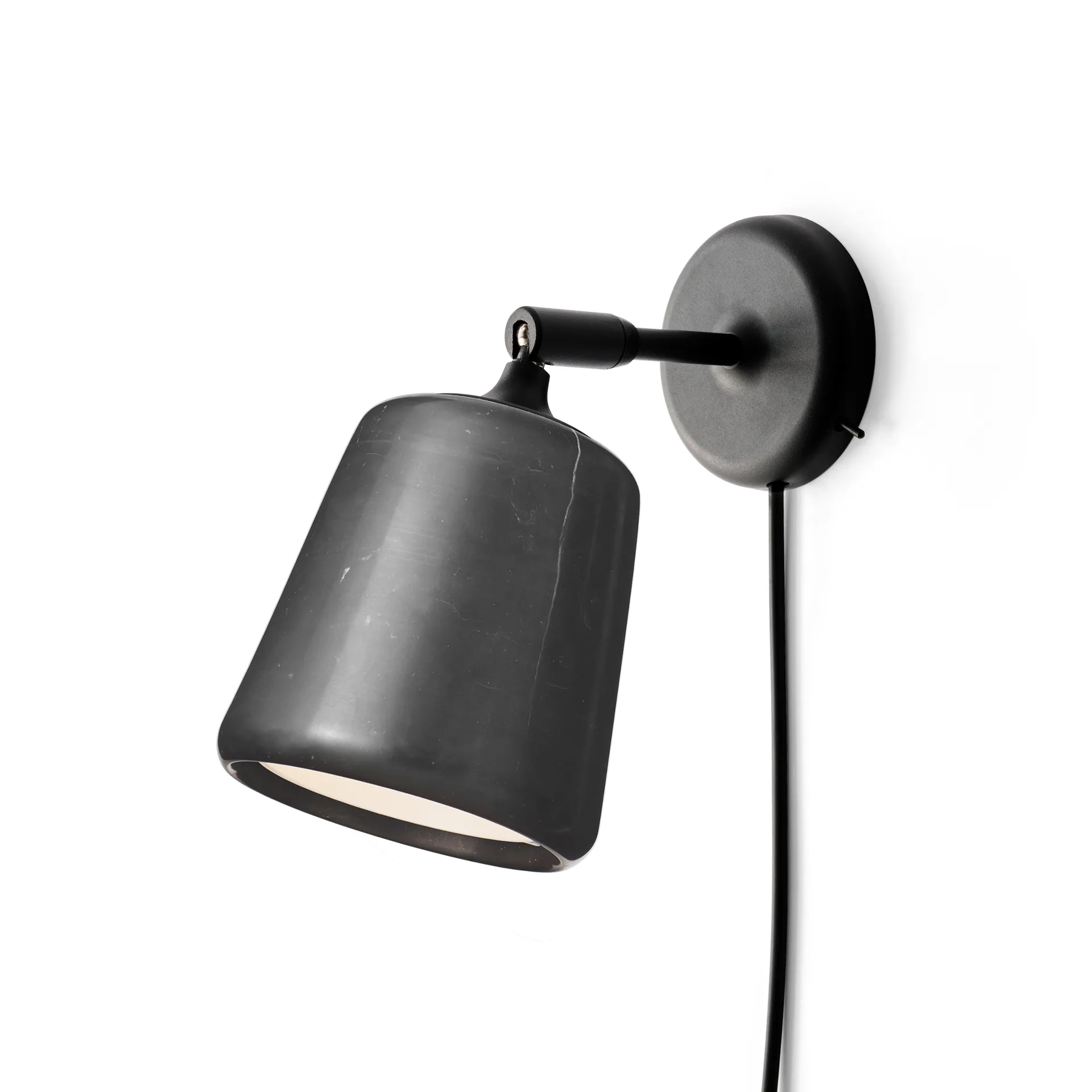 Material vegglampe, Black marble New Works