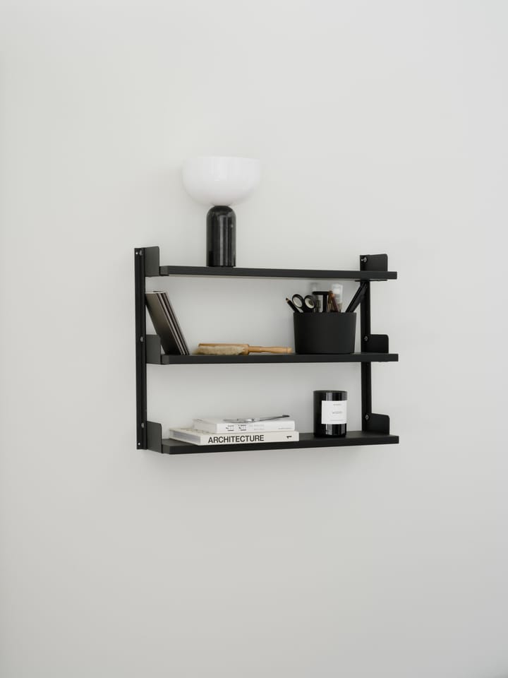 New Works Tea Shelf vegghengt hylle 46x62,5 cm, Svart ask New Works