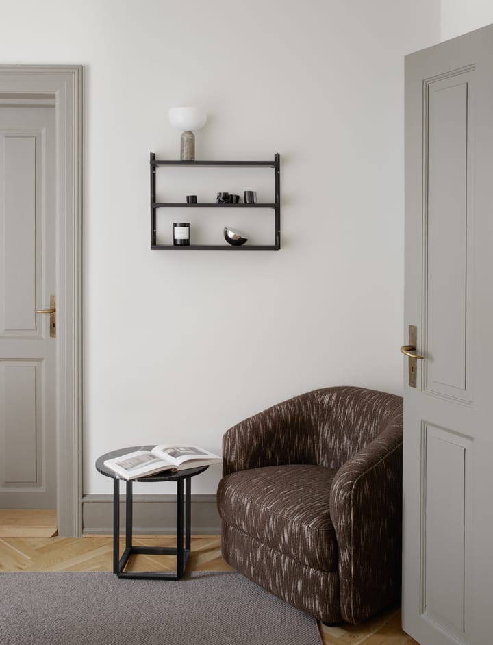 New Works Tea Shelf vegghengt hylle 46x62,5 cm, Svart ask New Works
