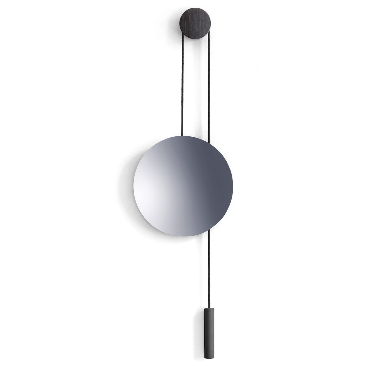 New Works Rise and Shine speil Burned oak-steel weight