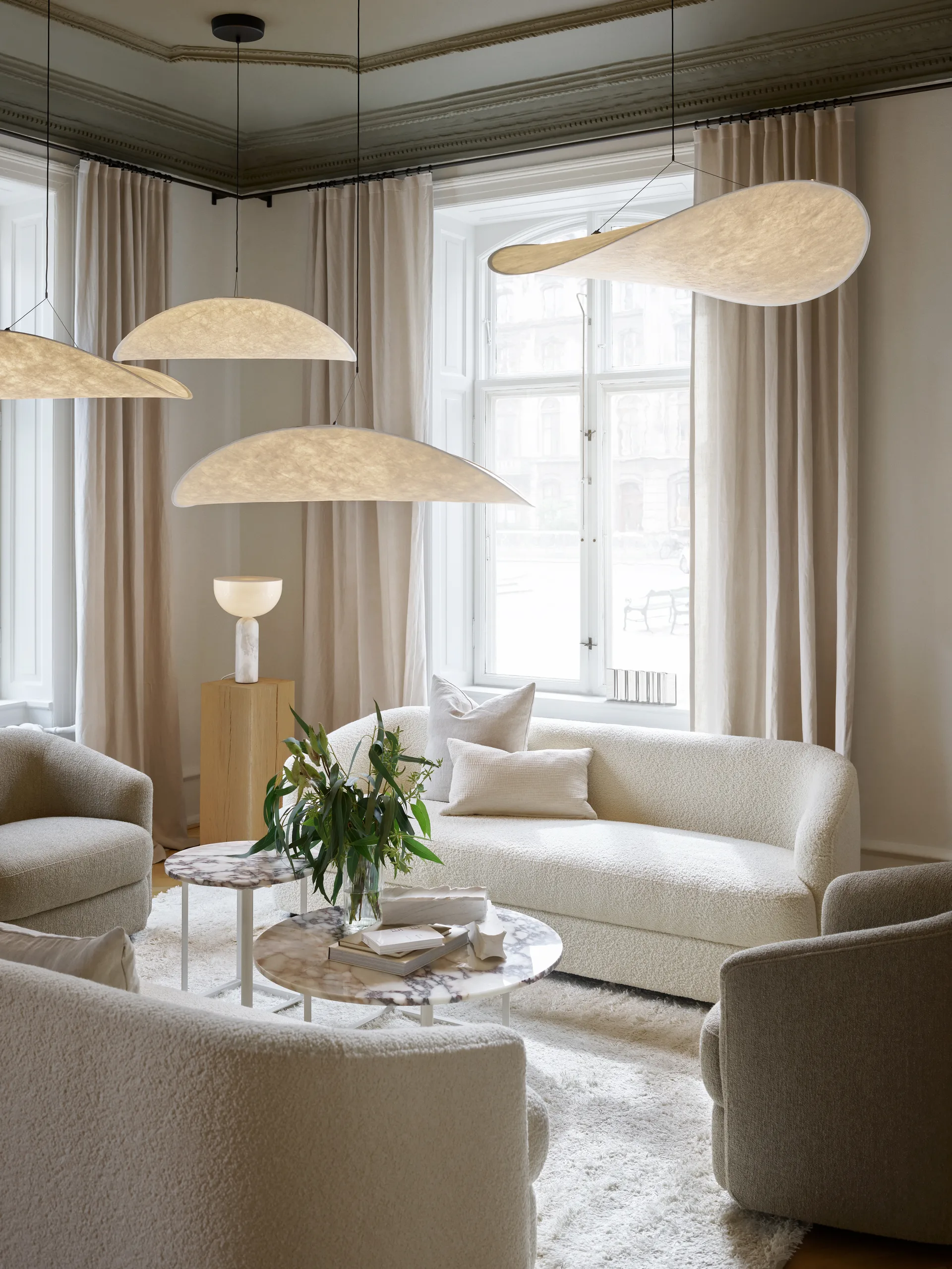 Tense takpendel, White, Ø 90 New Works