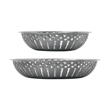 Nicolas Vahé brødkurv 2 deler - Antikk sølvfinish - Nicolas Vahé