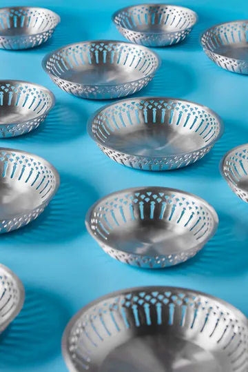 Nicolas Vahé brødkurv 2 deler - Antikk sølvfinish - Nicolas Vahé