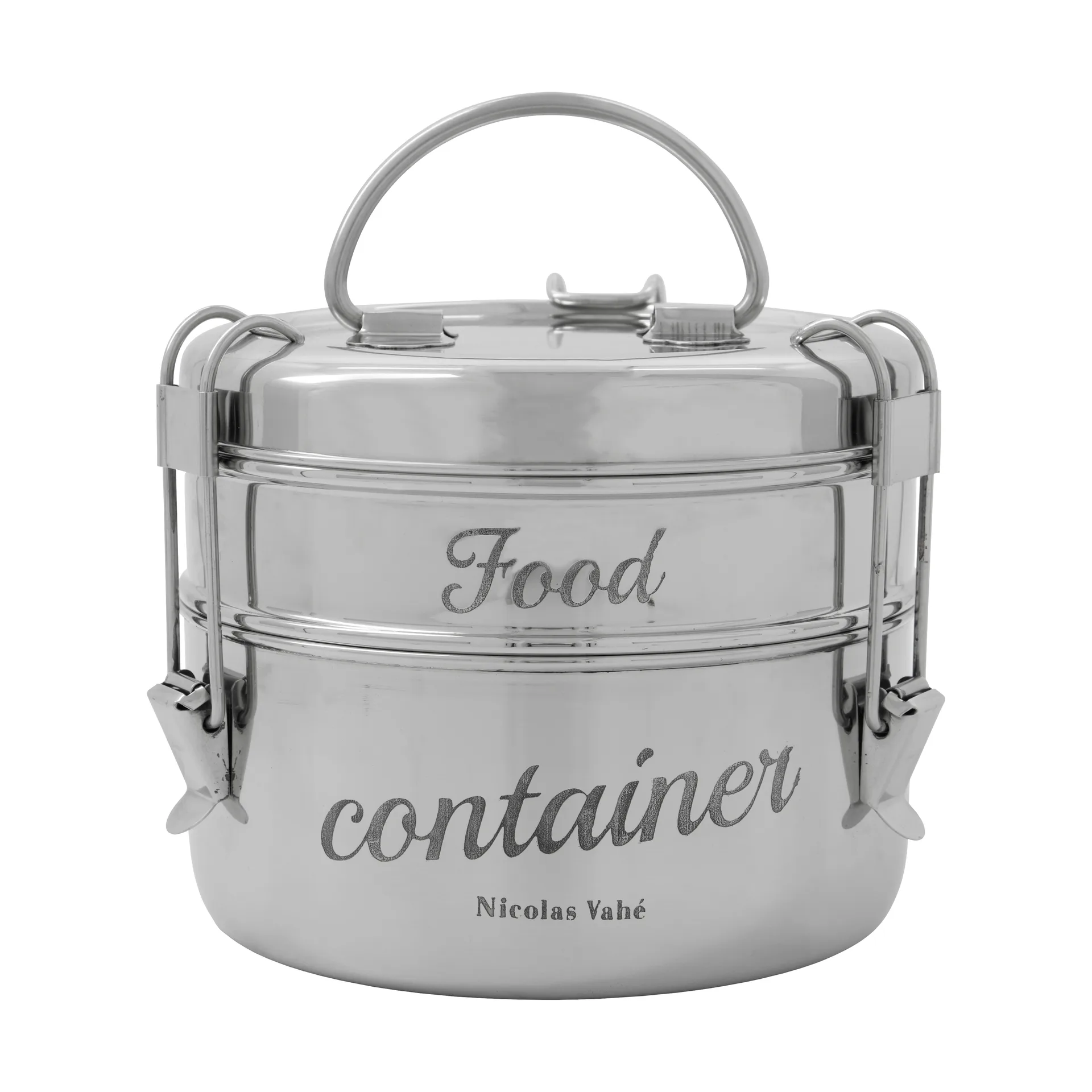 Nicolas Vahé matboks 2 deler, Sølvfinish, Ø18 cm Nicolas Vahé