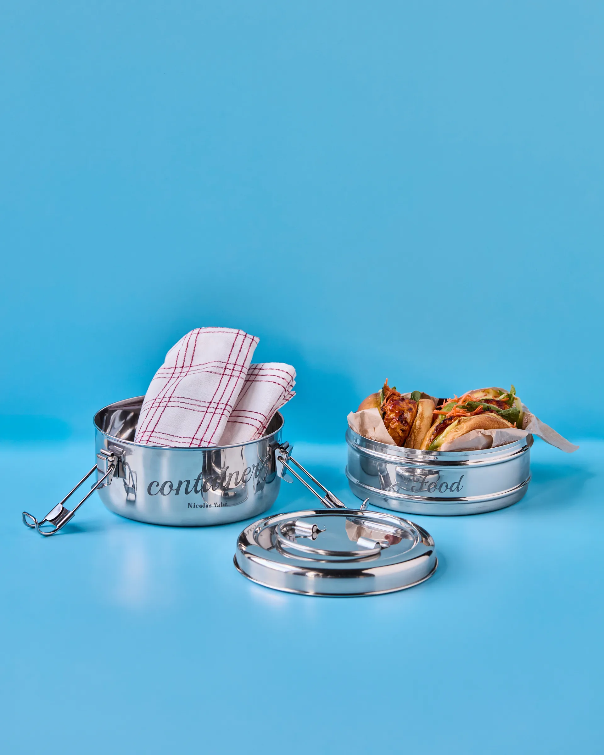 Nicolas Vahé matboks 2 deler, Sølvfinish, Ø18 cm Nicolas Vahé