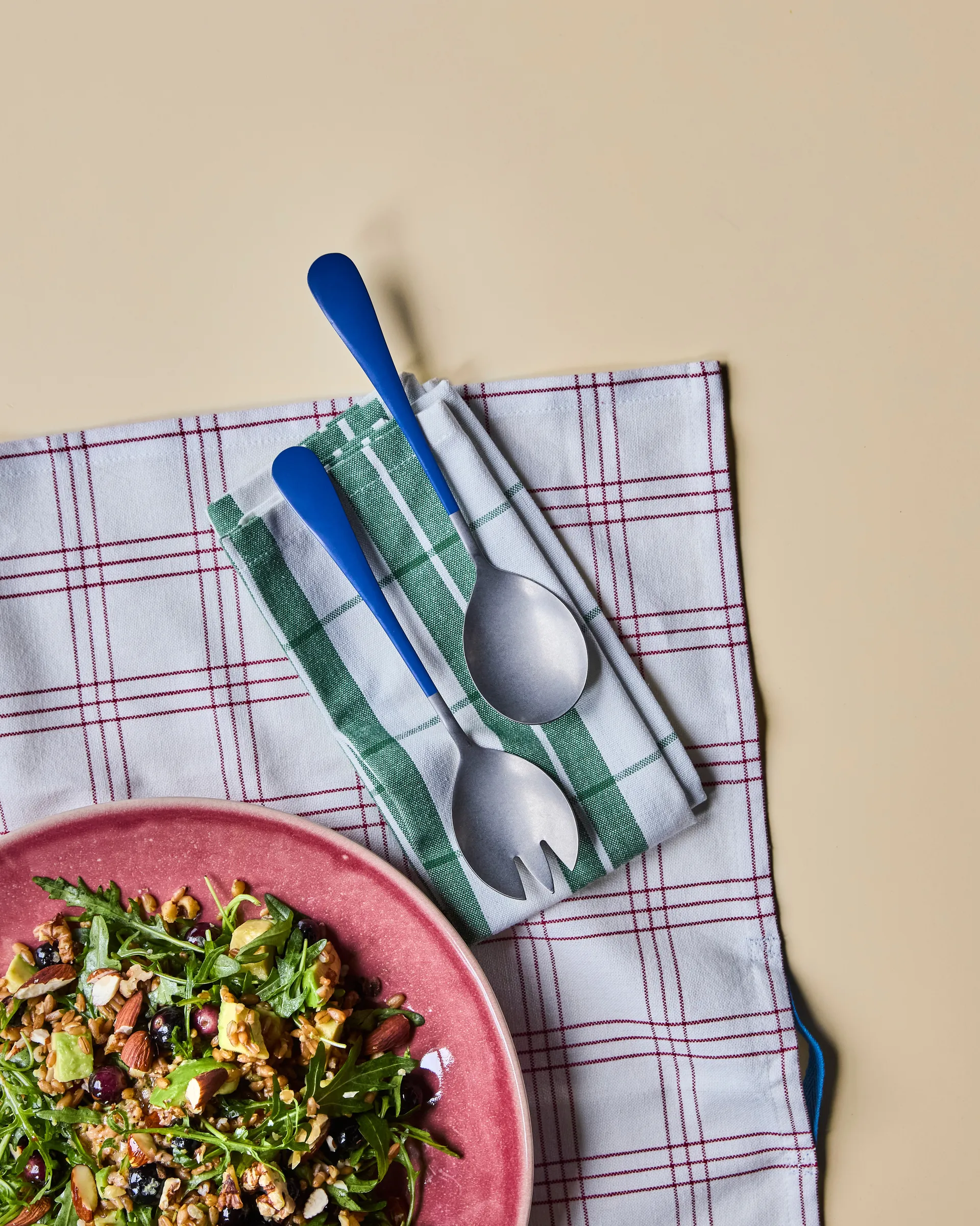 Nicolas Vahé salatbestikk 2 deler, Blå Nicolas Vahé