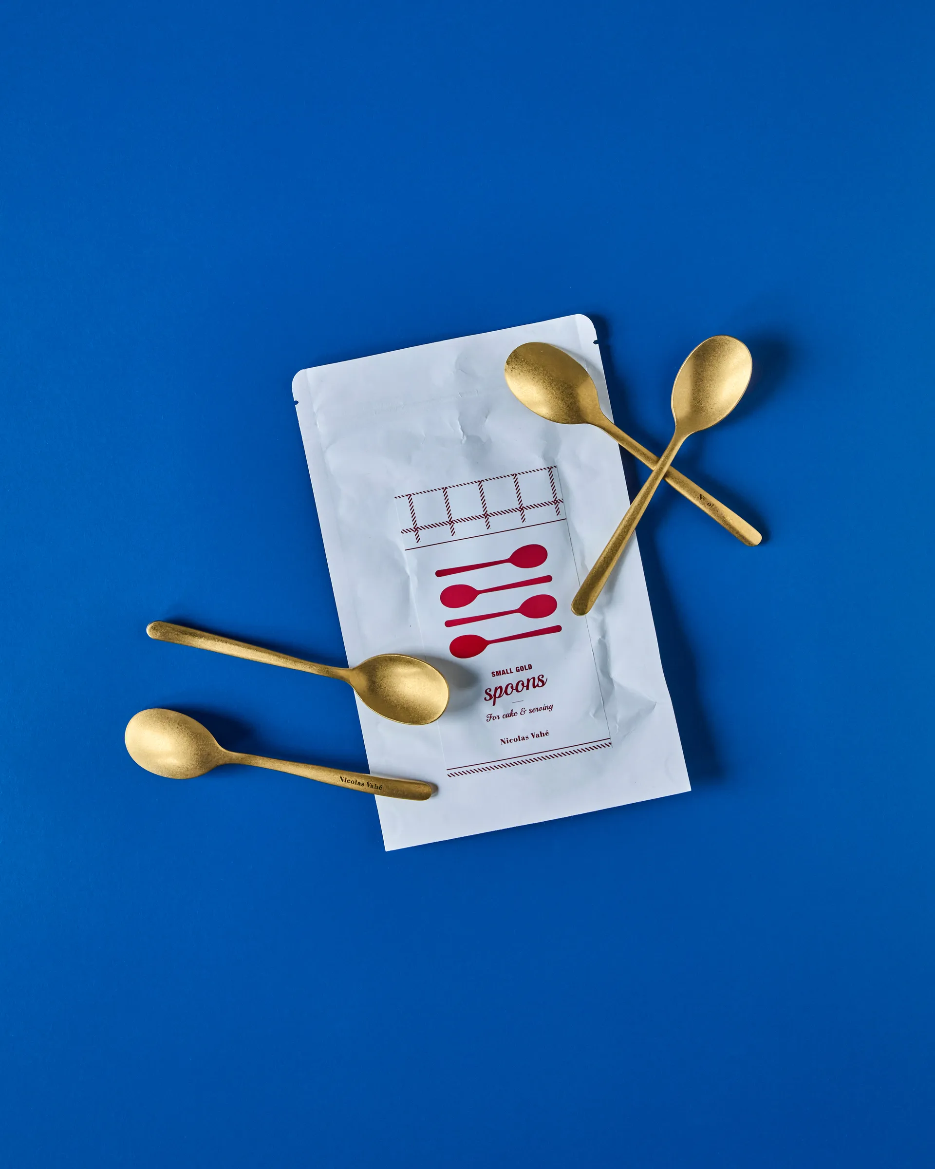 Nicolas Vahé teskje 4-pakning, Antikk gulldekor Nicolas Vahé