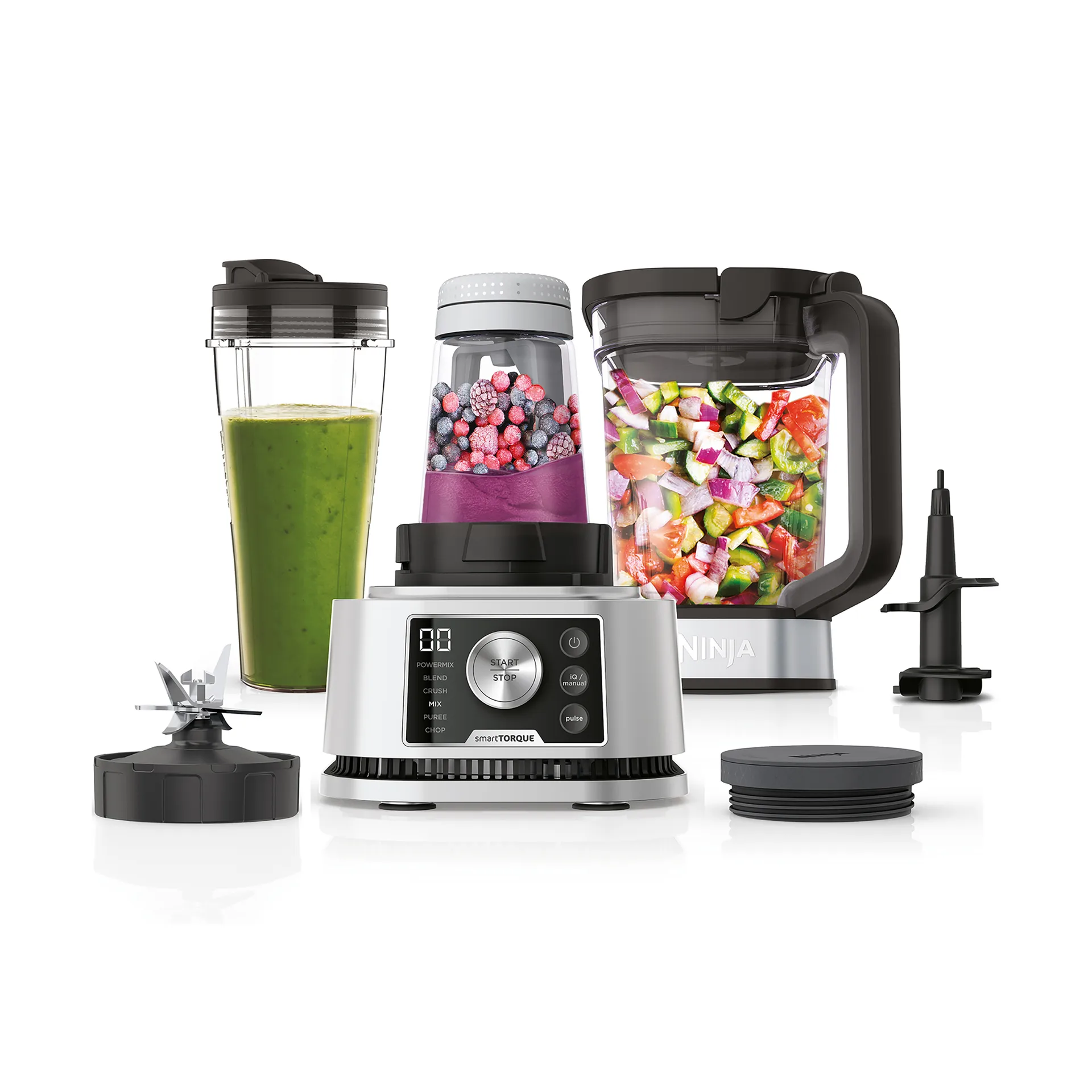 Ninja Foodi CB350 3-i-1 Power Nutri blender, Rustfritt stål Ninja
