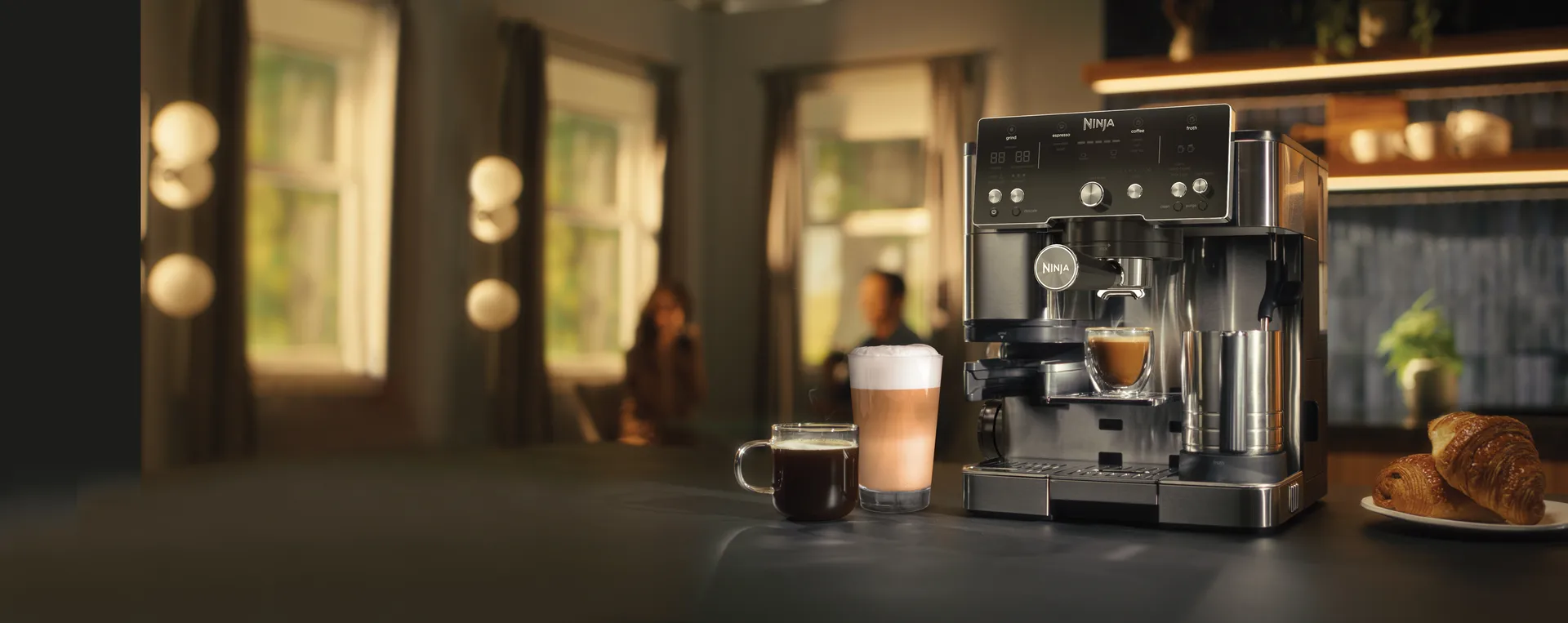 Ninja Luxe™ café essential 2-i-1 espressomaskin, Stainless steel Ninja