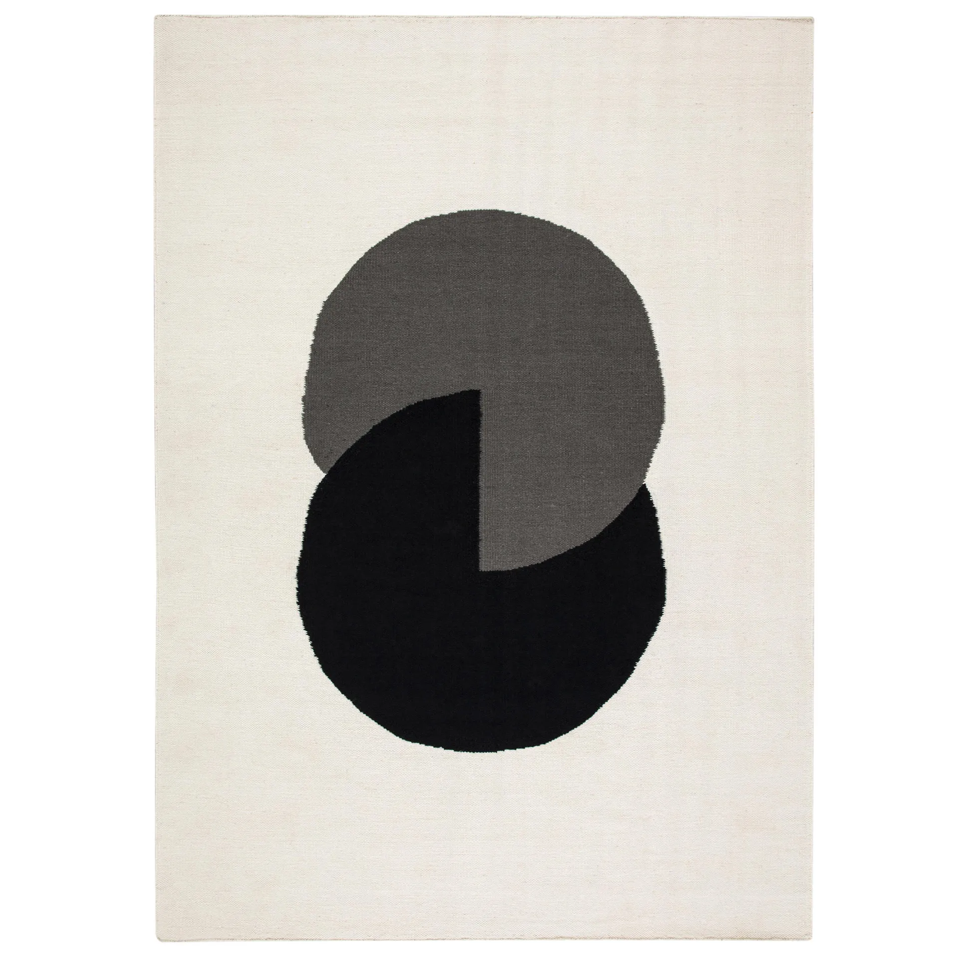 Circles blocks kelimteppe naturhvit, 200x300 cm NJRD