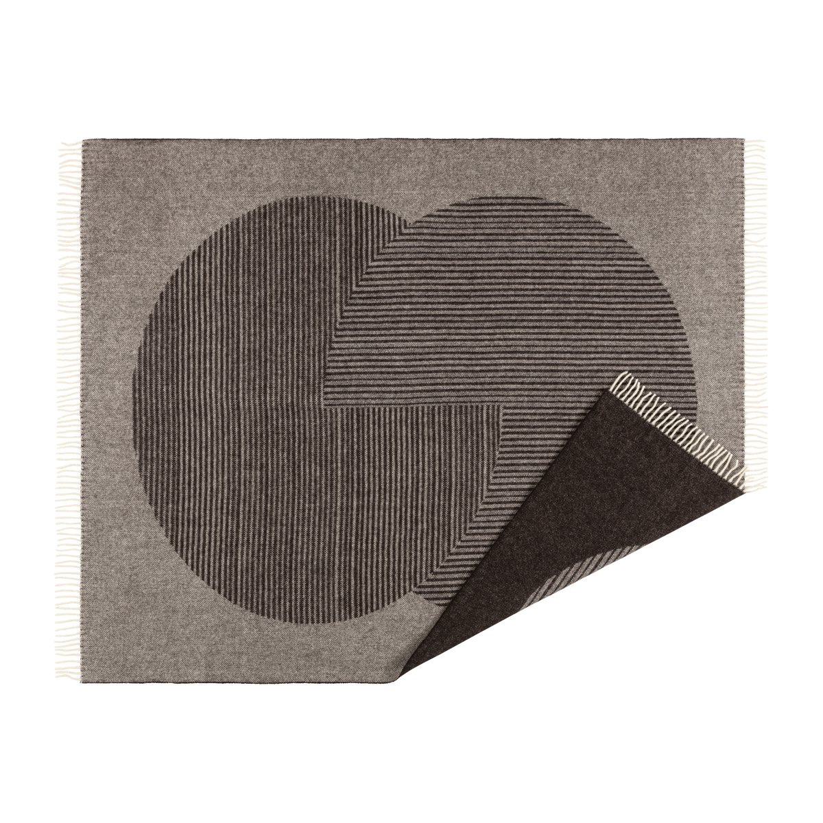 Bilde av NJRD Circles ullpledd 130 x 185 cm Brun