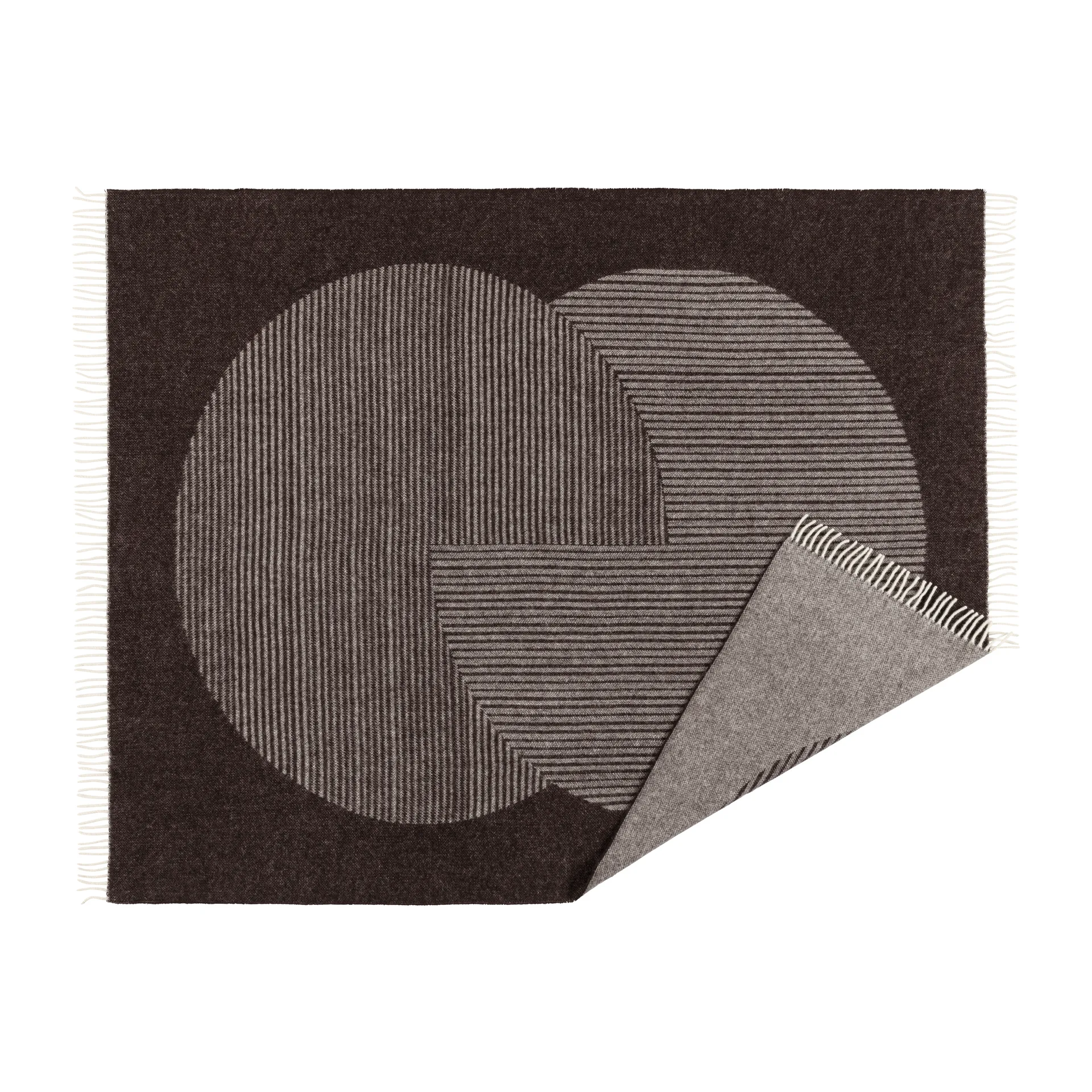 Circles ullpledd 130 x 185 cm, Brun NJRD
