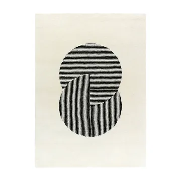 Circles ullteppe naturhvit - 170x240 cm - NJRD