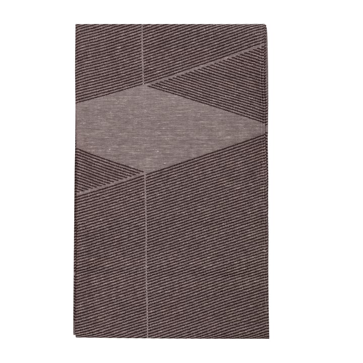 Geometric duk 147 x 250 cm - Brun-hvit - NJRD