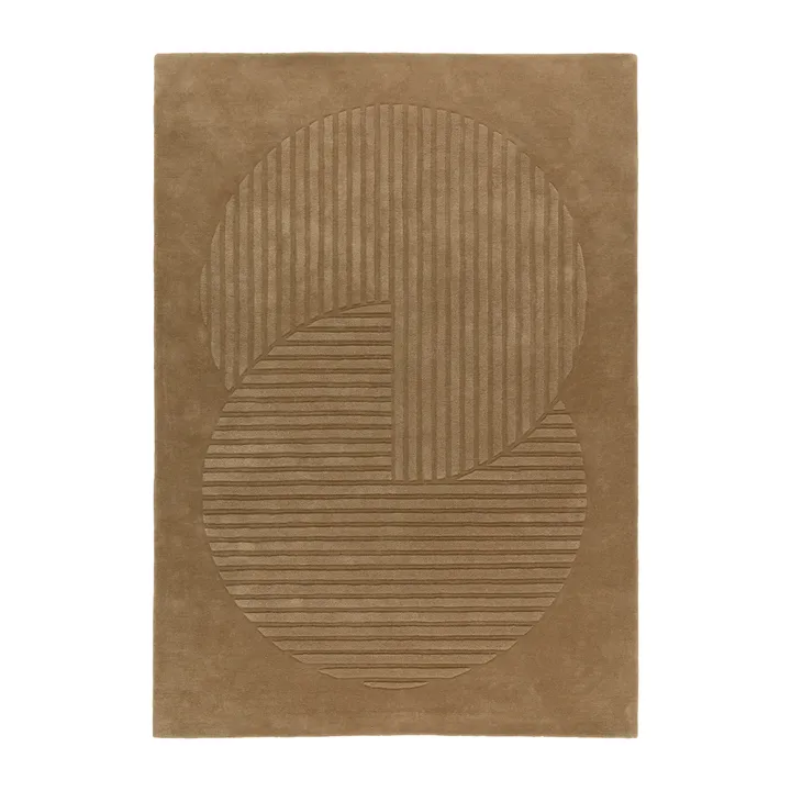 Levels Circles ullteppe - Beige, 170x240 cm - NJRD