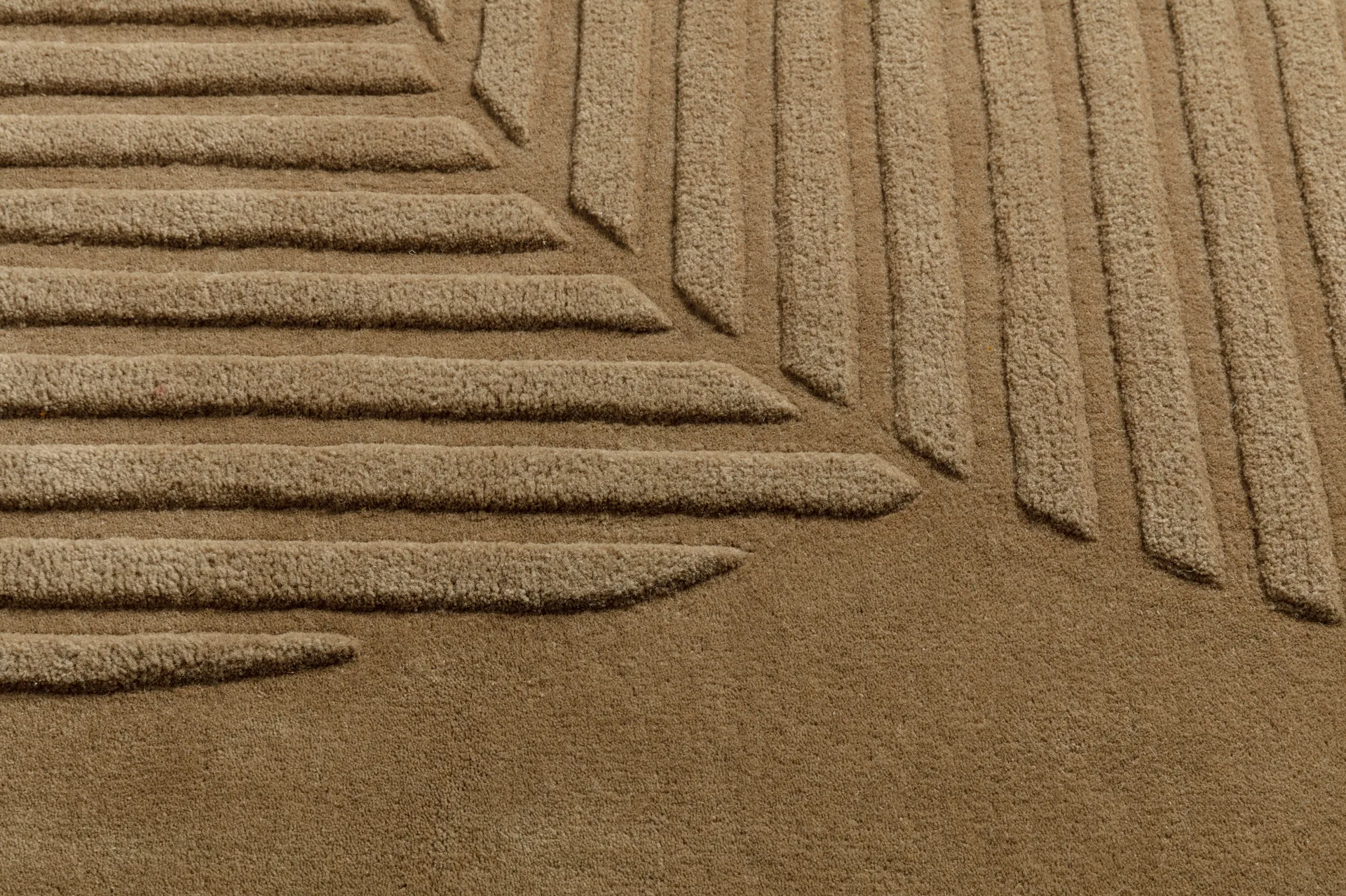 Levels Circles ullteppe, Beige, 200x300 cm NJRD