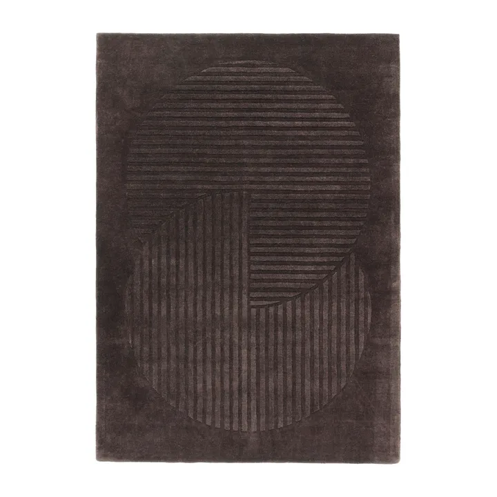 Levels Circles ullteppe - Brun, 200x300 cm - NJRD