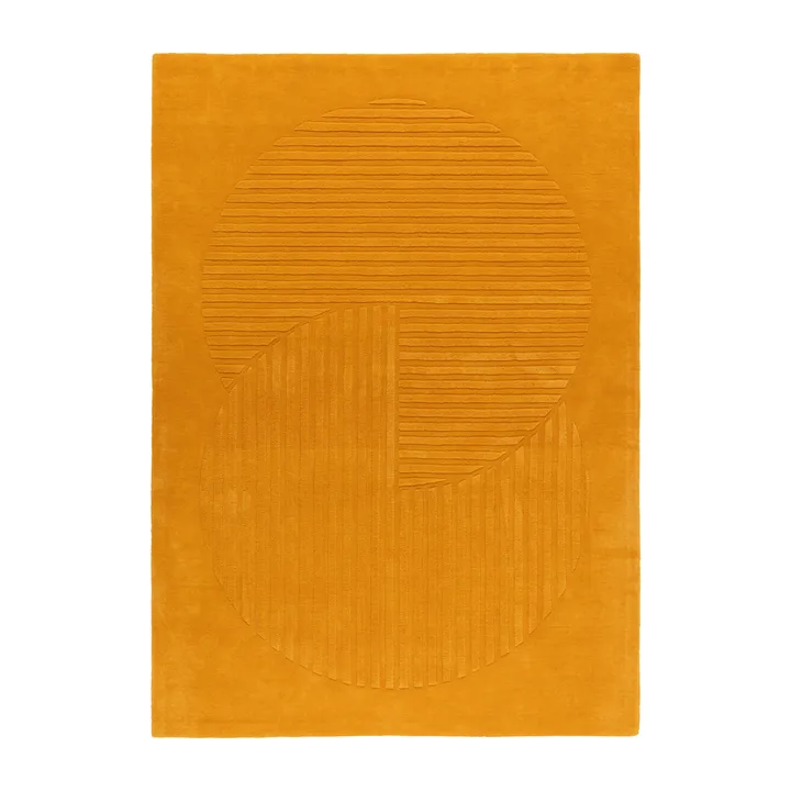 Levels Circles ullteppe - Gul, 170x240 cm - NJRD