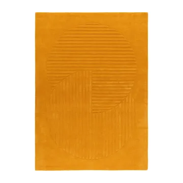 Levels Circles ullteppe - Gul, 200x300 cm - NJRD