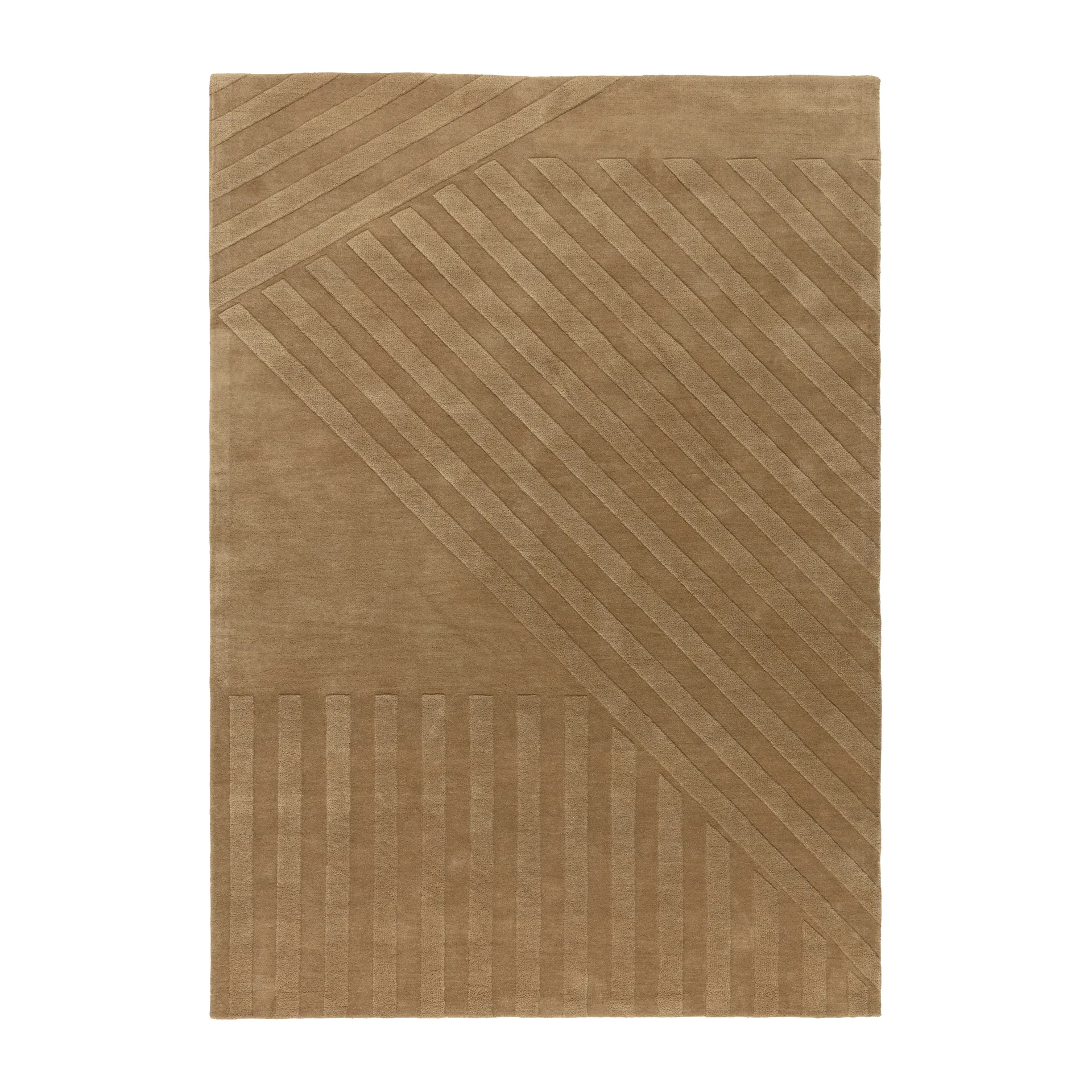 Levels Stripes ullteppe, Beige, 170x240 cm NJRD