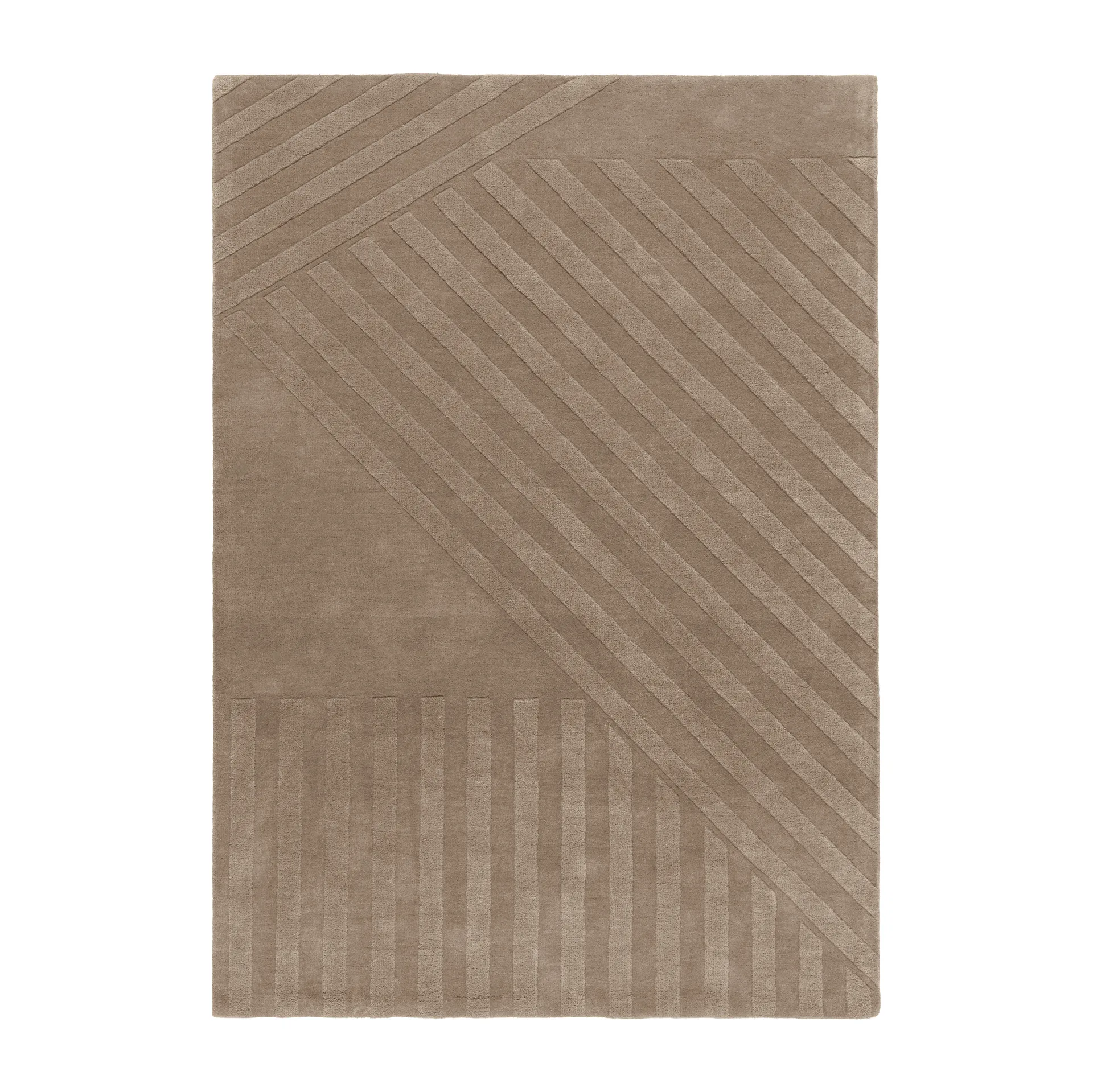 Levels Stripes ullteppe, Muldvarp, 170x240 cm NJRD