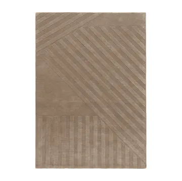 Levels Stripes ullteppe - Muldvarp, 170x240 cm - NJRD